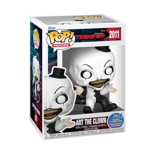 Funko Pop! Movies: Terrifier - Art The Clown - (Sit)- Figura in Vinile da Collezione - Idea Regalo - Merchandising Ufficiale - Giocattoli per Bambini e Adulti - Horror Fans