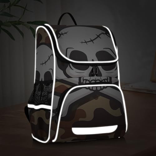 Mochilas bolso escolar con bandas reflectantes de seguridad 5