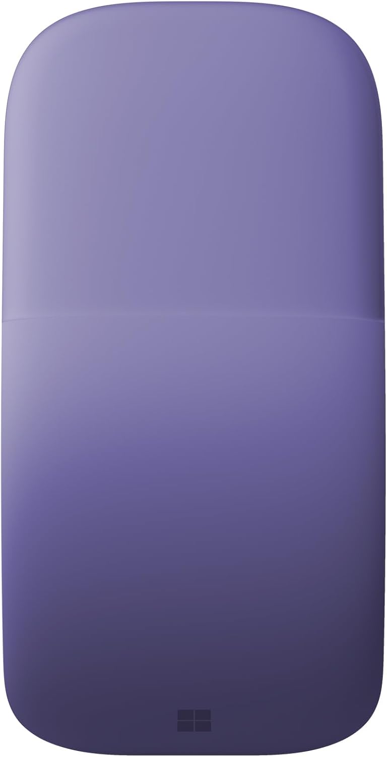 Microsoft Surface Arc Bluetooth Mouse, Ultra-Slim and Lightweight, Snaps Flat for Portability, Full Scroll Plane, Compatible with Windows 11, Battery Included – Violet