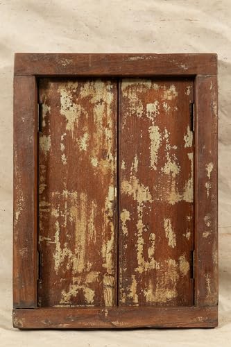 Biscottini Innentür Fenster L 45,5 x T 7,5 x H 61,5 cm - Holztür - Türen für Innen und Außen - Wohnkultur