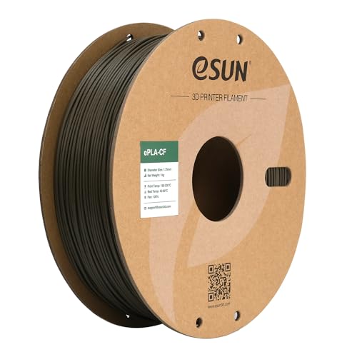 Image of eSUN Carbon Fiber PLA Filament 1.75mm, Matte Texture 3D Printer Filament Carbon Fiber Reinforced PLA for Fast Printing, 1KG Spool (2.2 LBS) 3D Printing Filament for 3D Printers, Brown