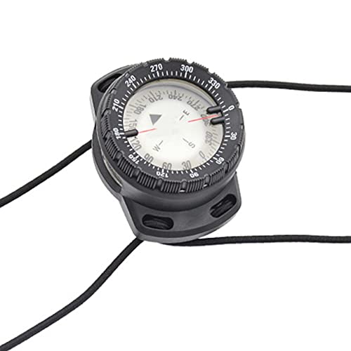 Brújula de buceo luminosa para surf y navegación subacuática, resistente al agua, visión nocturna, con banda elástica para muñeca miniatura 4