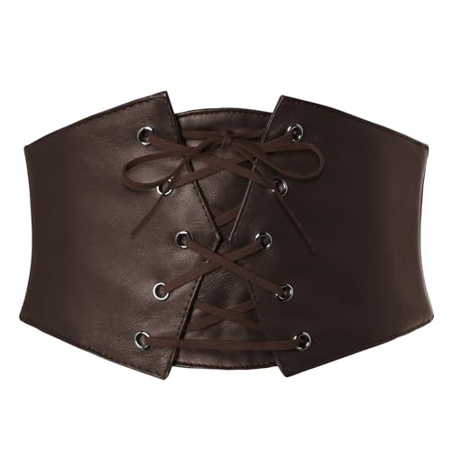 Corset élastique marron cuir café ceinture large XXL