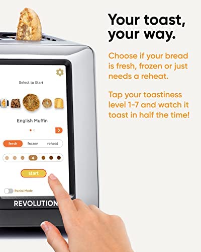 Revolution R180S Touchscreen Toaster With Patented Instaglo® Technology – Stainless Steel/Chrome, Plus Panini Mode #TOP5