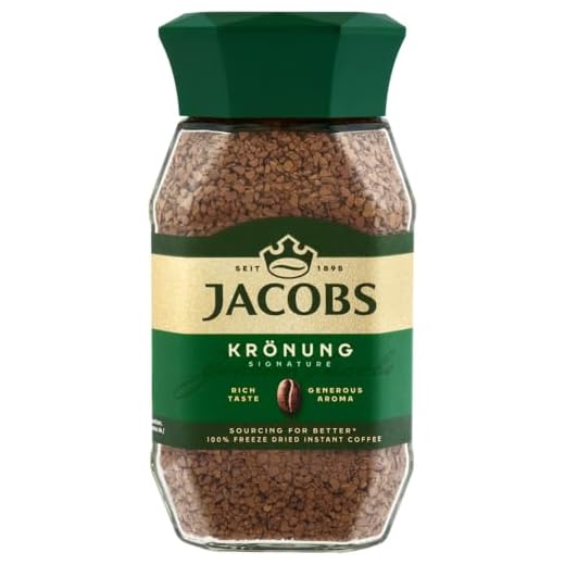 Jacobs oploskoffie, instant koffie, kroning, 200 g