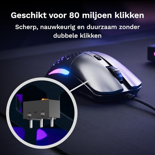 Glorious Model O Eternal Ultralight RGB Gaming Mouse - bedraad - 55 g lichtgewicht - aanpasbaar RGB-licht - 6 customizable knoppen - symmetrisch ontwerp - 12K DPI optische sensor - pc/Mac - Zwart - Afbeelding 6