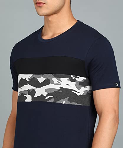Image of Urbano Fashion Men's Military Camouflage Printed Slim Fit Half Sleeve Cotton T-Shirt