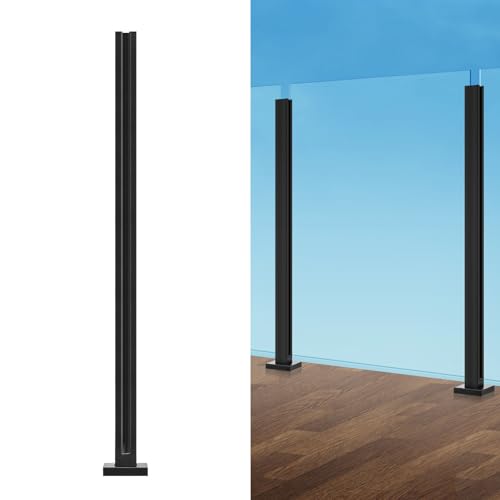 VEVOR Pince à verre en acier inoxydable 304, pince de clôture en verre de 1050 mm de hauteur,...