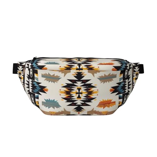 JKSEEPYN Native American Printed Running Waist Bag for Men Women Belt Bag Fanny Packs Chest Bags Travel Hiking Daypack