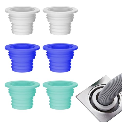 防臭キャップ 下水道防臭キャップ 排水口 キャップ 洗濯機排水口 排水口カバー ドレンキャップ ドレンホースキャップ 排水ホース用 防虫 防臭 取り付け簡単 キッチン/トイレ/洗面台/バルコニー用(6個セット)