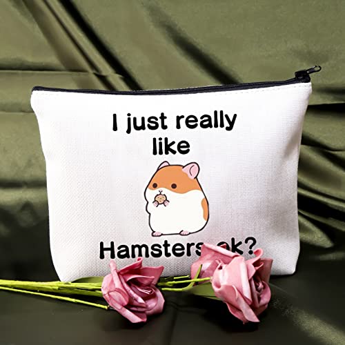 PLITI Hamster-Make-up-Tasche, Hamster-Liebhaber, Geschenk, Kosmetiktasche für Hamster, Mutter, Hamster, Besitzer, Really Like Hamstersu