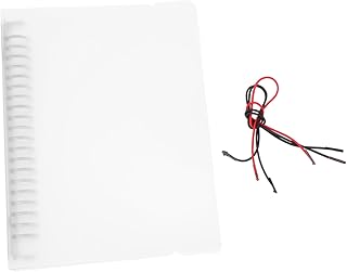 KICHOUSE Pasta De Folhas Soltas Bloco De Notas B5 Caderno Scrapbook Fichário Diário Protetor De Livro Capa De Bloco De Notas Protetores De Página Transparente Protetor De Manual Fichário