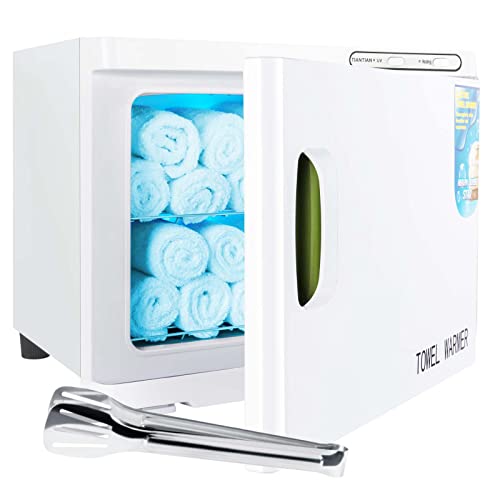 TIANTIAN 热毛巾加热器 23L 大容量热毛巾柜 2 合 1 专业水疗毛巾加热器适用于面部沙龙理发美容师健身房家庭酒店(白色)