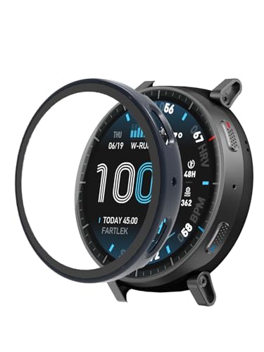 WUNIAK Amazfit Active Max�X�}�[�g�E�H�b�`�p�P�[�X�AActive Max�X�}�[�g�E�H�b�`�p�n�[�hPC�X�N���[���v���e�N�^�[�A9H�����K���X�����^�t���J�o�[�ϏՌ��o���p�[�A(�u���[)