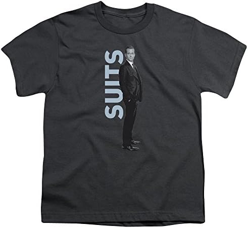 Suits Legal Drama Series Monotone Harvey Specter Standing Big Boys T-Shirt Tee