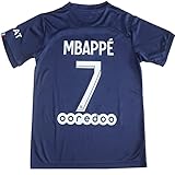 HUSSATEX Paris Mbappe #7 Heim Herren Fußball Trikot & Shorts Erwachsenengrößen (Marine,L)