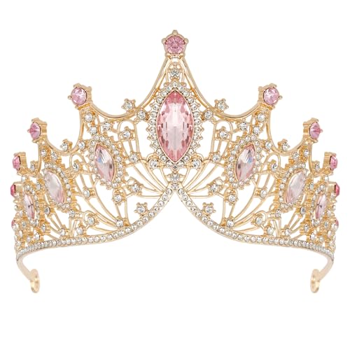 AIBFRID Tiaras Headbands Crown for Women and Girls Princess Rhinestone Crown for Bridal Crystal Queen Tiara Head Band Hair Accessories for Prom Wedding and Party