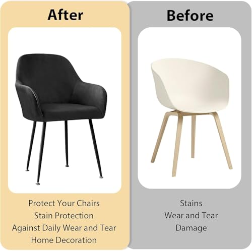 Housse de chaise élastique extensible avec accoudoirs lavable - 6