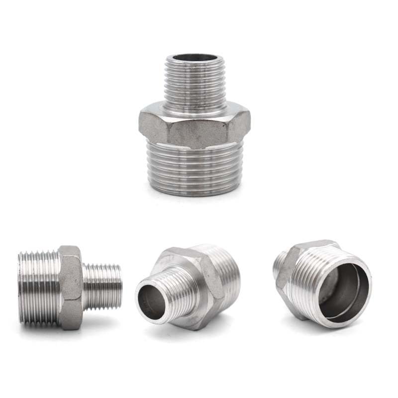 Reductor de rosca 2 a 1/2 BSP en acero inoxidable 304 para tuberías 3