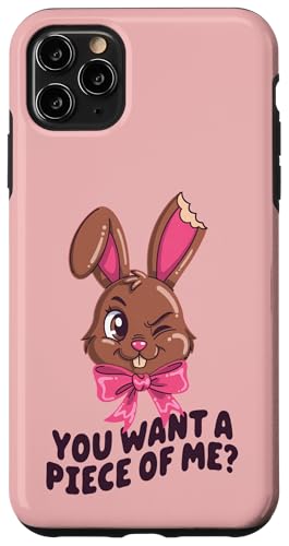 Chocolate Bunny Do You Want Piece of Me �ʔ����C�[�X�^�[���r�b�g �X�}�z�P�[�X iPhone 11 Pro Max �p