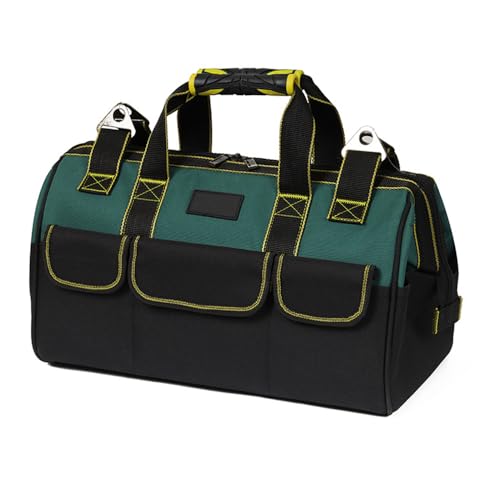 18-Inch Heavy Duty Tool Bag, Tools Storage Bag, Large Tools Storage Bag, Organiser for Tools with Shoulder Strap, Large capacity, waterproof, Wear-resistant for Eletricians, DIY, Tool Storage Etc