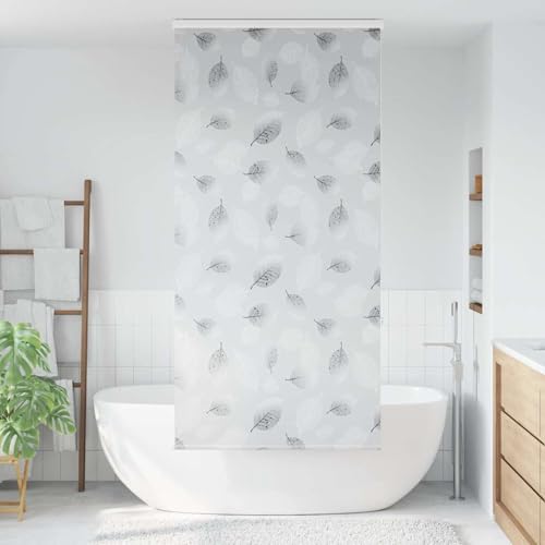 Gecheer Shower Roller Blind with Cassette - Water Resistant, Child Safe, Easy Clean, Leaves Pattern Model4014980