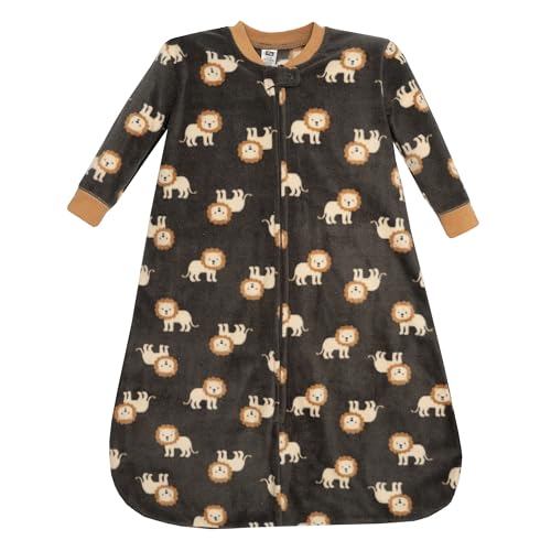 Hudson Baby Infant Boys Long-Sleeve Fleece Sleeping Bag, Brave Lion Cub, 0-6 Months