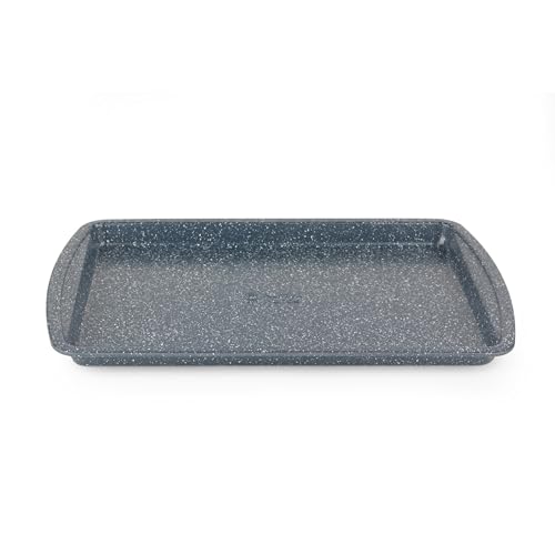Russell Hobbs COMBO-8615A Nightfall Stone 38 cm Baking Tray Set - Set of 3 Non-Stick Oven Tray, Oven Safe Up to 220°C, Oven Sheet for Biscuits, Cookies & Chips, Carbon Steel Bakeware, PFOA Free, Blue - Image 5