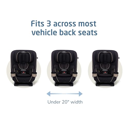 Image of Maxi-Cosi Kani 4-in-1 Infant Kids Convertible Car Seat, Rear-Facing Forward-Facing Carseat, Booster, Slim Fit, Magnetic Buckle, 5-Position Recline, Fits 5-100 lbs, 19-57 in, Caspian Caviar