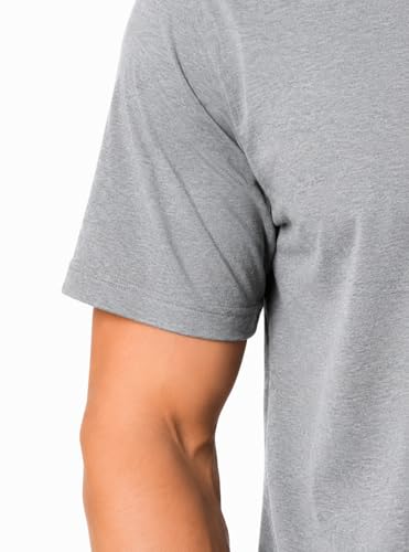 Image of Mens T-Shirts Crew Neck Shirts Athletic Fitted Plain Basic Tees Soft Cotton Blend Comfort T Shirts for Men