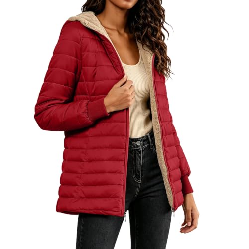 Women's Down Winter Coats Winter Insulated Fleece Linded Hooded Jackets - image 2