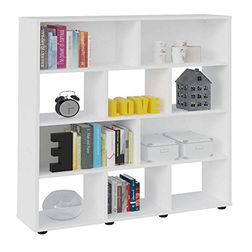 Estante para Livros Rack Book 3 Prateleiras Branco Artely