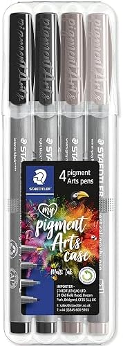 STAEDTLER - Pigment Art - Pigment Calligraphy 375 - Feutre Pointe Calligraphie 2 Mm Noir Intense - 375-99