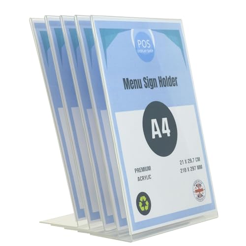 A6 Portrait Acrylic Lean To Counter (Lean Back) Leaflet Flyer - View #2