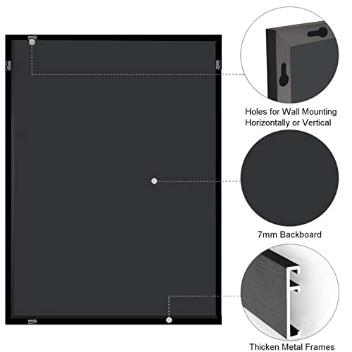 Kimreal Bathroom Mirror 30X40 Inch, Black Frame Mirror 30"X40", Rectangle Wall Mounted Mirror, Metal Framed Vanity Mirror For Wall 30 By 40, Modern Mirror Hangs Horizontal Or Vertical #TOP5