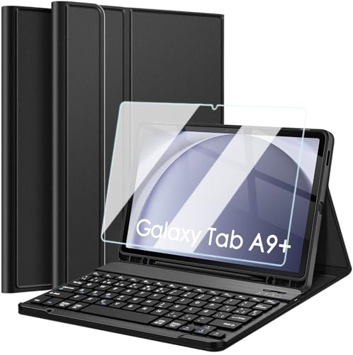 Nanhent Funda con Teclado Español Ñ para Samsung Galaxy Tab A9+ / A9 Plus 11 Pulgadas 2023...