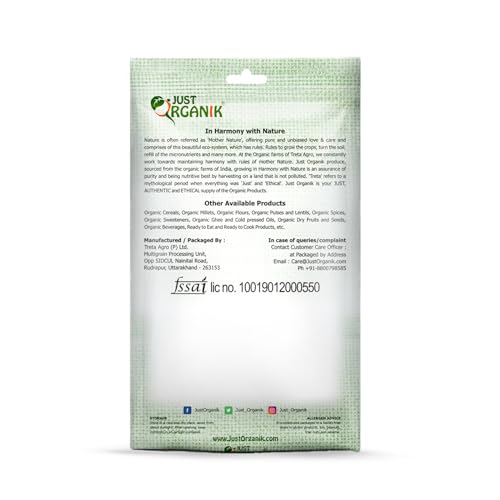 Image of JUST ORGANIK- Organic Raw Sugar 2kg (2 x 1kg) | Desi khand | Raw & Unrefined Sugar |Khandsari sugar | Pack of 2 | Raw Sugar 2Kg | 100% Organic | USDA Certified | Unprocessed Sweetner | Organic Sugarcane juice |Sugar