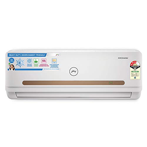 Image of Godrej 1.25 Ton 3 Star Inverter Split AC (AC 1.25T GIC 15STC3-WTA Split, Copper, Tri-Filter Air Purification System, White)