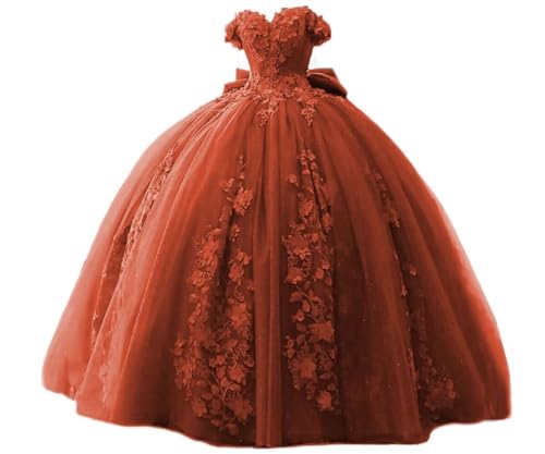 TRHTX Lace Beaded Quinceanera Dresses 2025 Puffy Off Shoulder Sweet 16 Dresses Flower Tulle Quince Dress WZY54