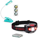 Vekkia Ultra Bright LED Headlamp Rechargeable Book Light for Reading in Bed