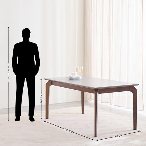 Image of Home Centre | Falcon | Ceramic Top | 6 Seater Tables | Grey | 1 Year Warranty