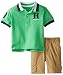 Tommy Hilfiger Baby Boys' Matt Pique Set, Jade Green, 12 Months
