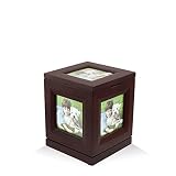 Perfect Memorials Small Photo Cube Rotating Cremation Urn - Up to 5 Photos