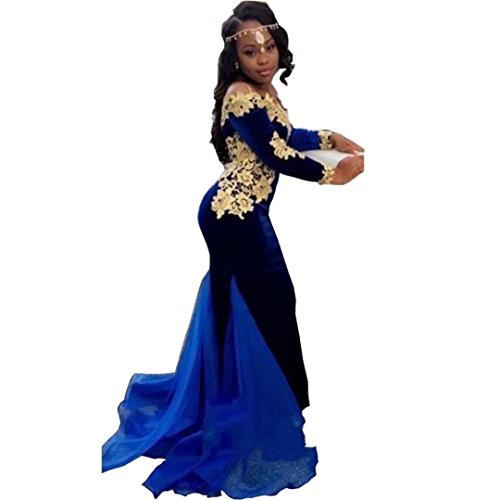 DingDingMail Royal Blue Prom Dresses 