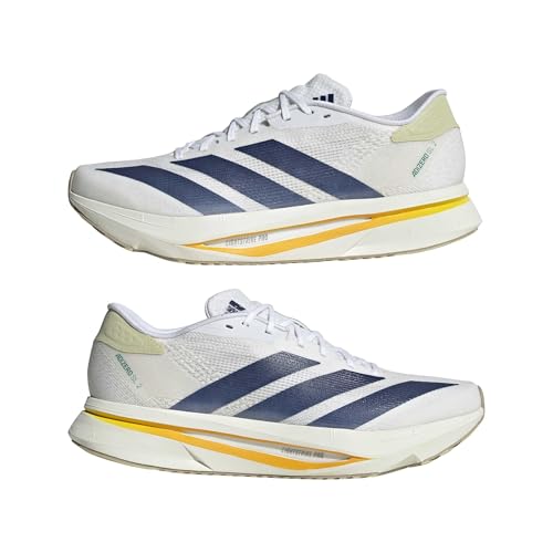 adidas Herren Adizero Sl2 Shoes, FTWR White/Dark Blue/Dual Yellow, 40 EU – Ansicht 6