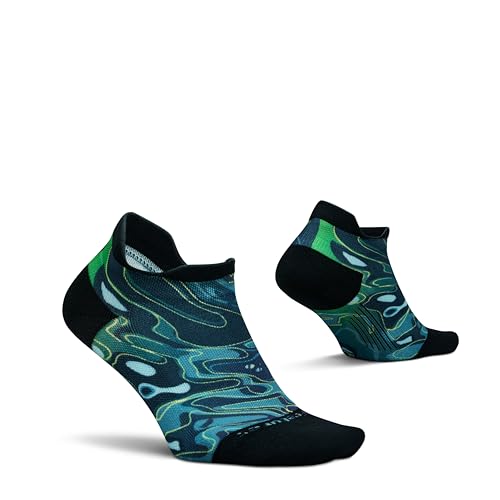 Image of Feetures Elite Light Cushion No Show Tab Sock Wave