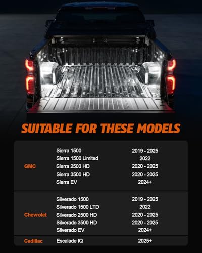 Lámpara LED para caja de camioneta Compatible GMC Sierra y Chevy Silverado miniatura 3
