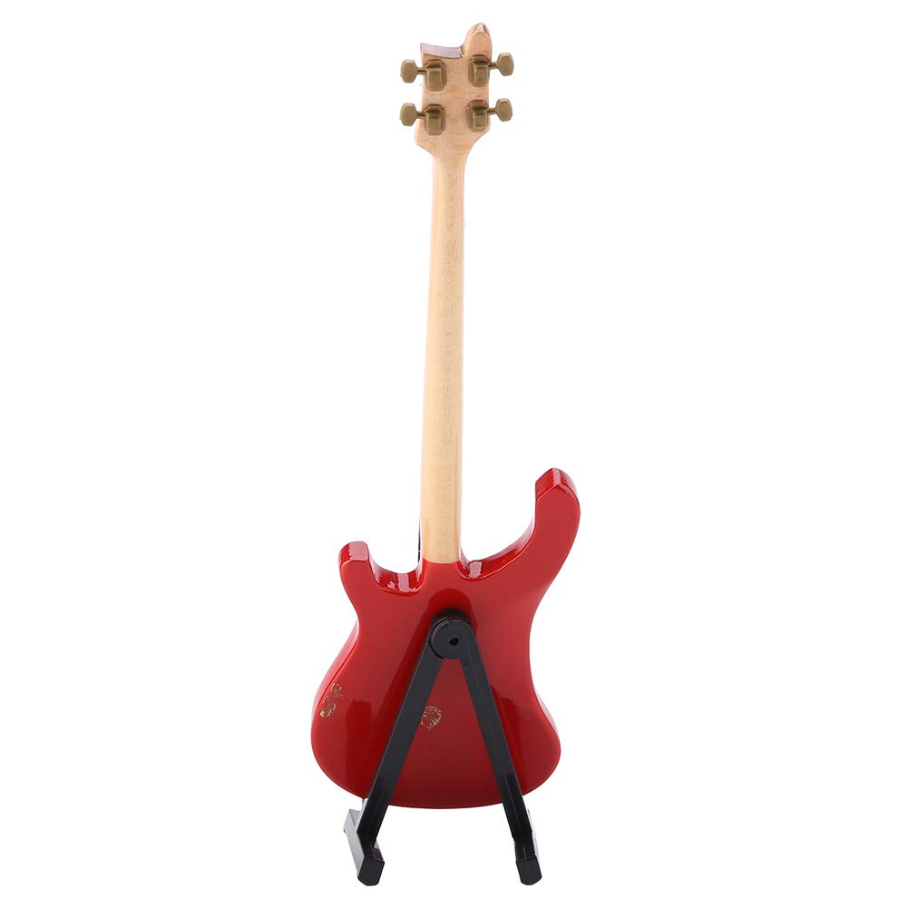 Guitarra En Miniatura Modelo de Guitarra Eléctrica Réplica de Bajo Eléctrico En Miniatura Regalo para Amantes de Guitarra Colección de decoración de Instrumentos Musicales Regalo con Caja Modelo Roja