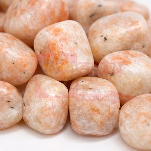 Image of Crystal Sunstone Tumble Stone | 50 gm Tumbled Gemstones | Reiki Healing Stones | Home Decor Pebbles | Aquarium Gravel | Garden & Table Decor