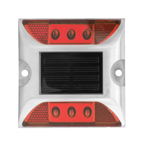 Baliza Solar LED Roja de Aluminio Fundido para Entrada de Garaje 2